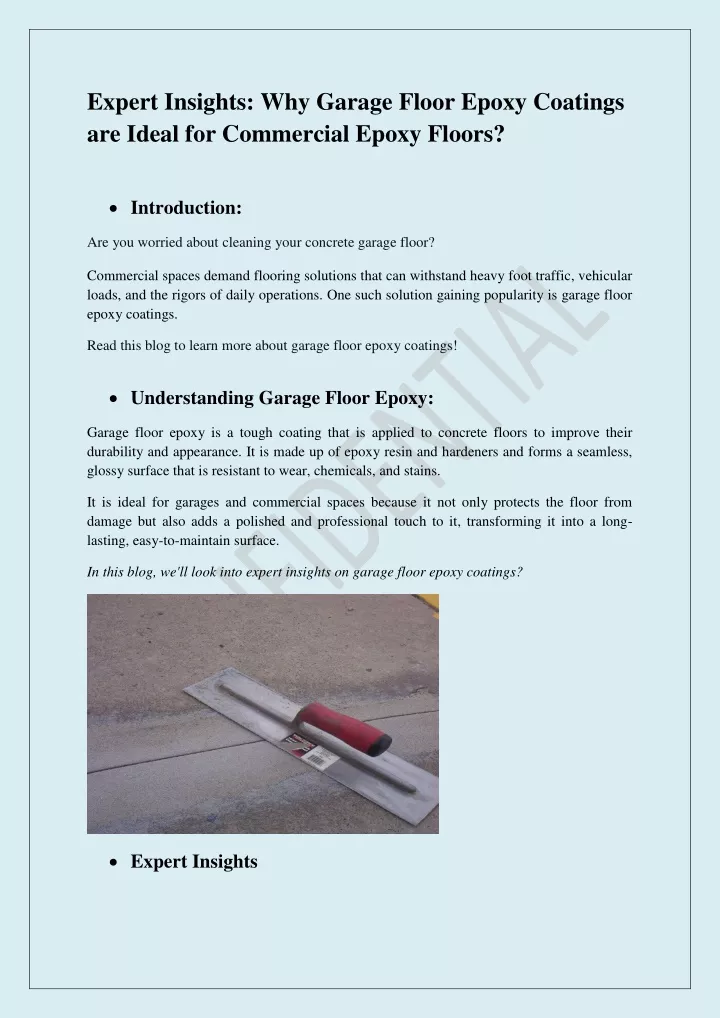 expert insights why garage floor epoxy coatings