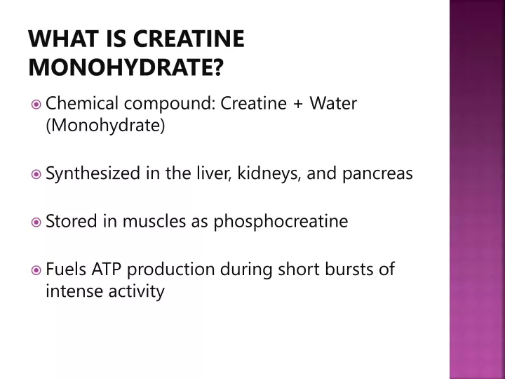 what is creatine monohydrate