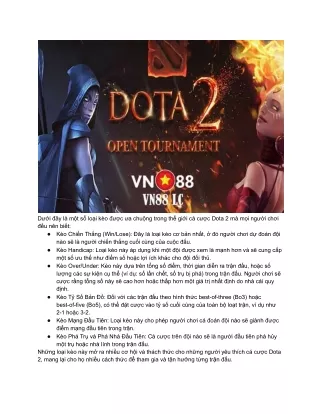 Cách Thắng Lớn Khi Cá Cược Dota 2 Tại Vn88lc_ Mẹo Và Chiến Lược Đỉnh Cao