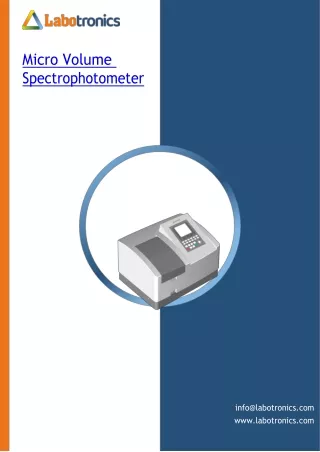 micro volume spectrophotometer