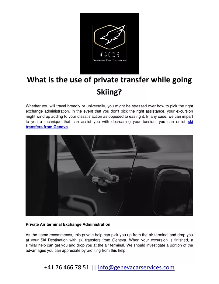 what is the use of private transfer while going