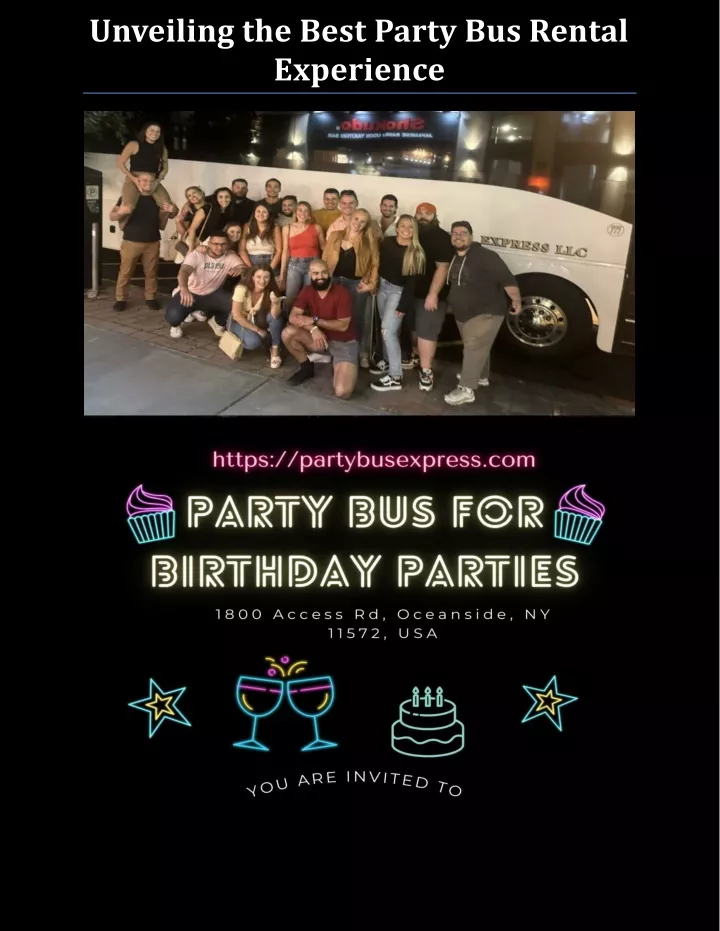 unveiling the best party bus rental experience