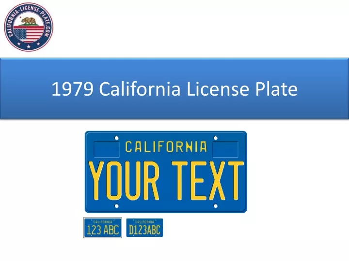 1979 california license plate