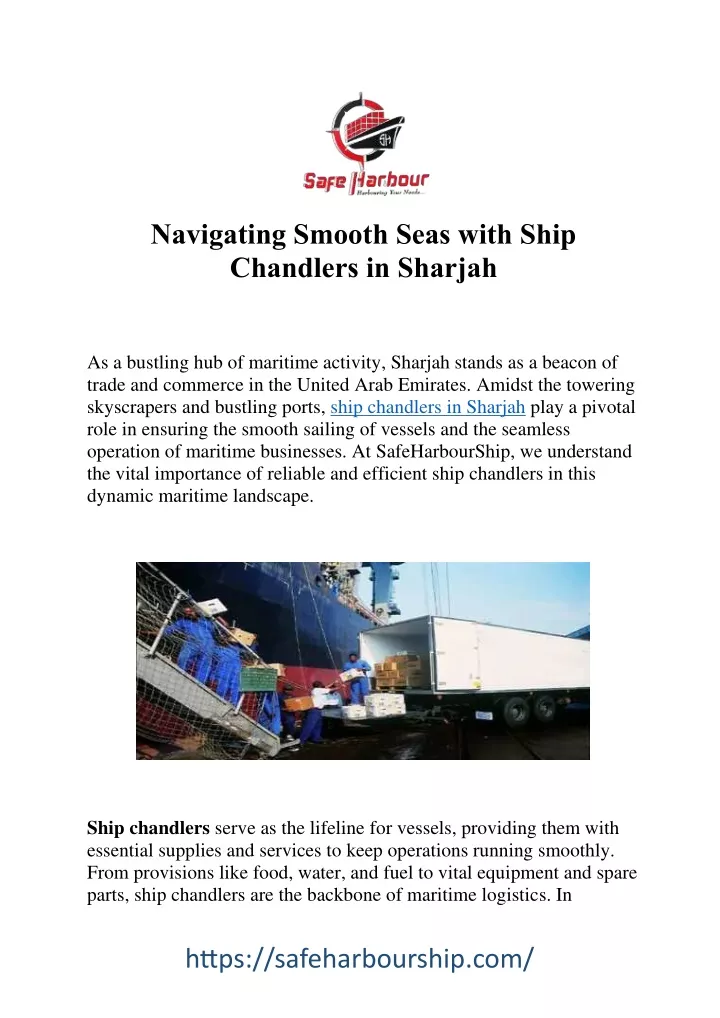 navigating smooth seas with ship chandlers