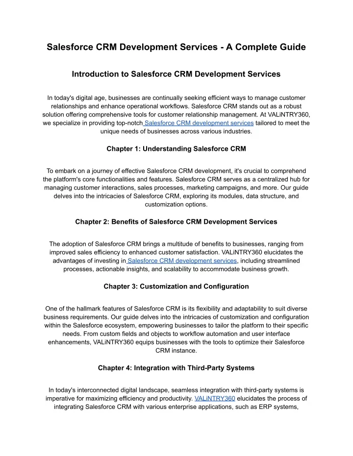 salesforce crm development services a complete