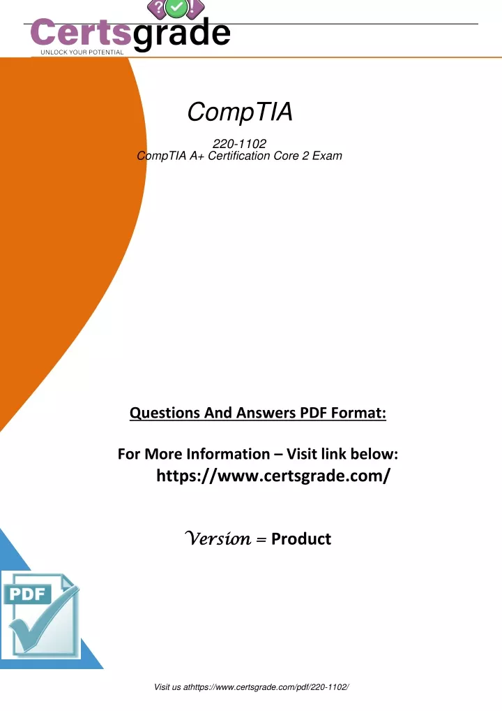 PPT - Accelerate Your Career Ace 220-1102 CompTIA A Certification Core ...