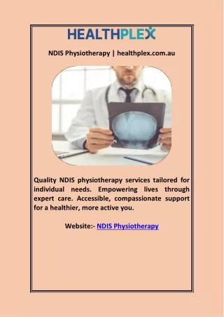 NDIS Physiotherapy