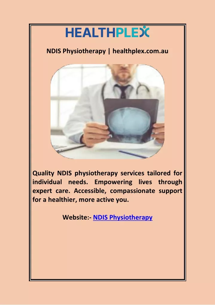 ndis physiotherapy healthplex com au