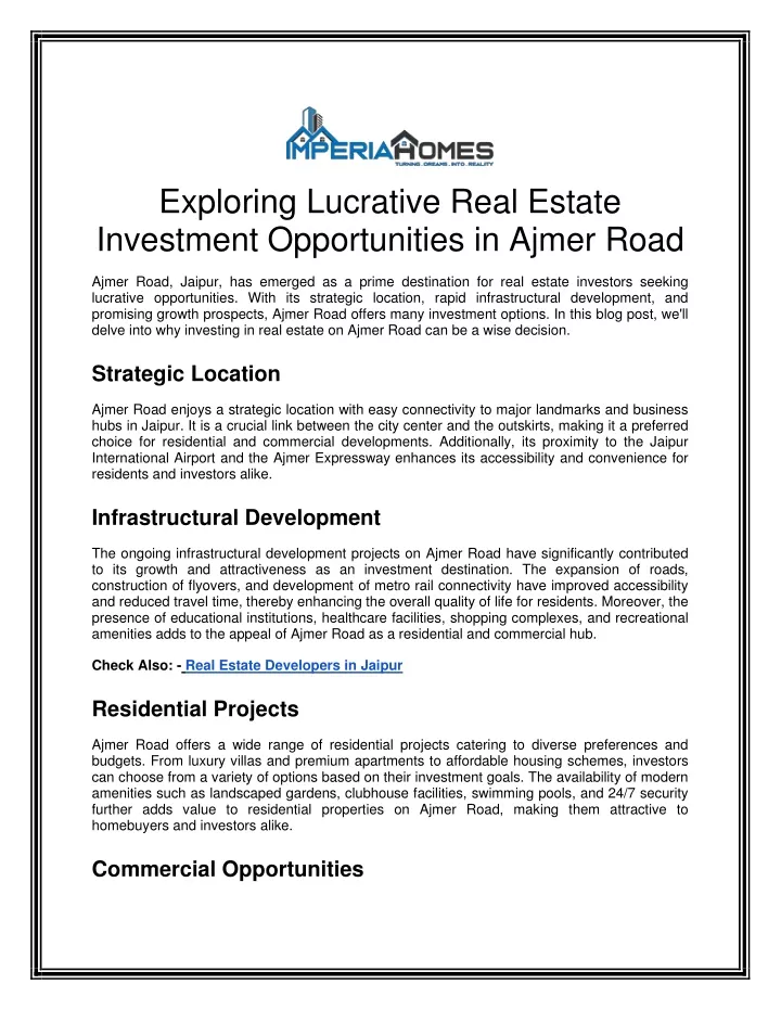 exploring lucrative real estate investment