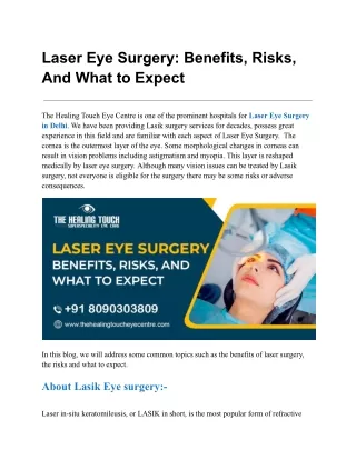 Laser Eye Surgery in Delhi