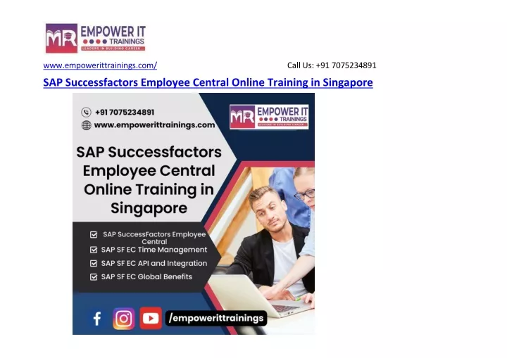 sap successfactors employee central online training in singapore