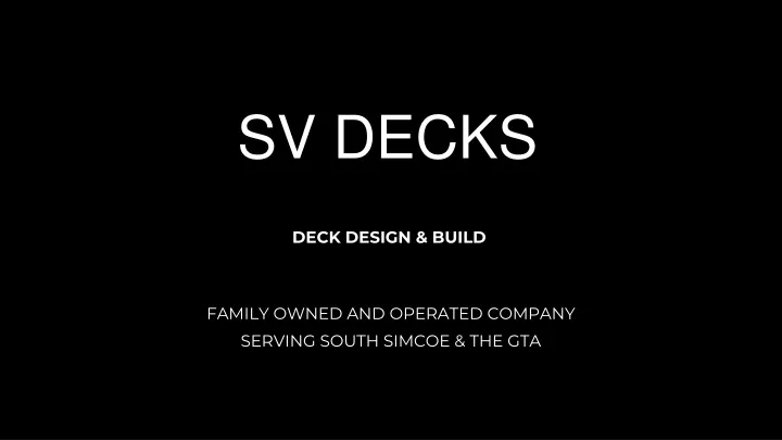 sv decks