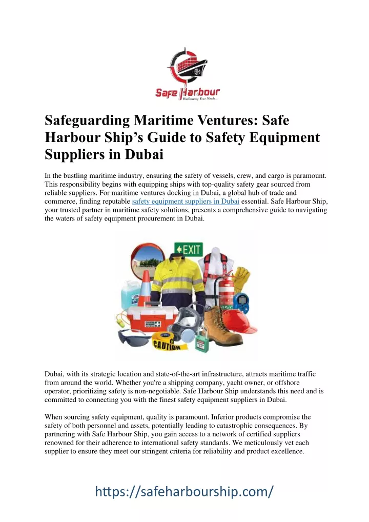 safeguarding maritime ventures safe harbour ship