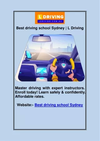 Best driving school Sydney