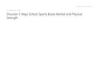 Discover 5 Ways School Sports Boost Mental and Physical Strength