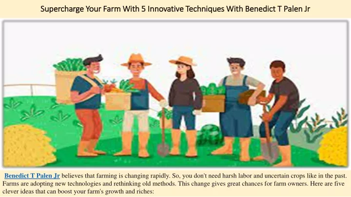 supercharge your farm with 5 innovative techniques with benedict t palen jr