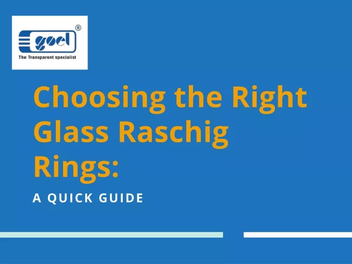 choosing the right glass raschig rings