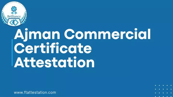 ajman commercial certificate attestation