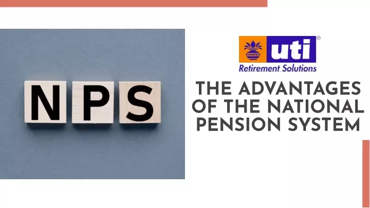the advantages of the national pension system