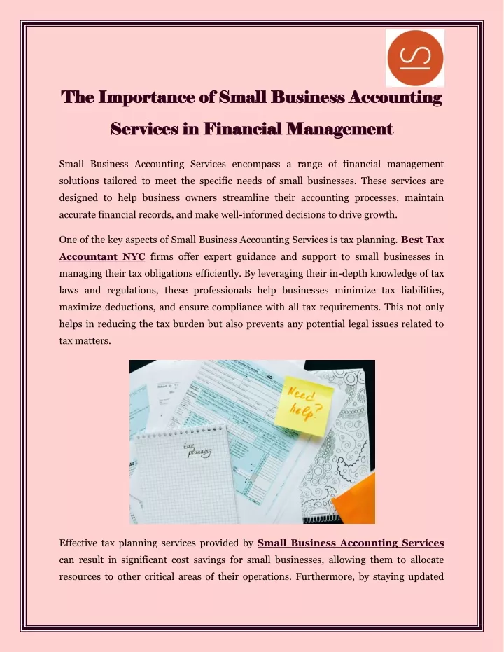 the importance of small business accounting