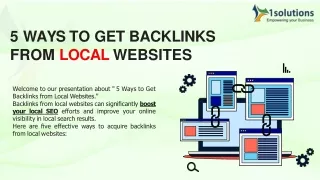 5 Ways to Get Backlinks from Local Websites