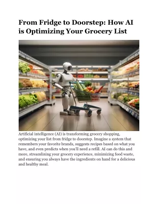 From Fridge to Doorstep_ How AI is Optimizing Your Grocery List