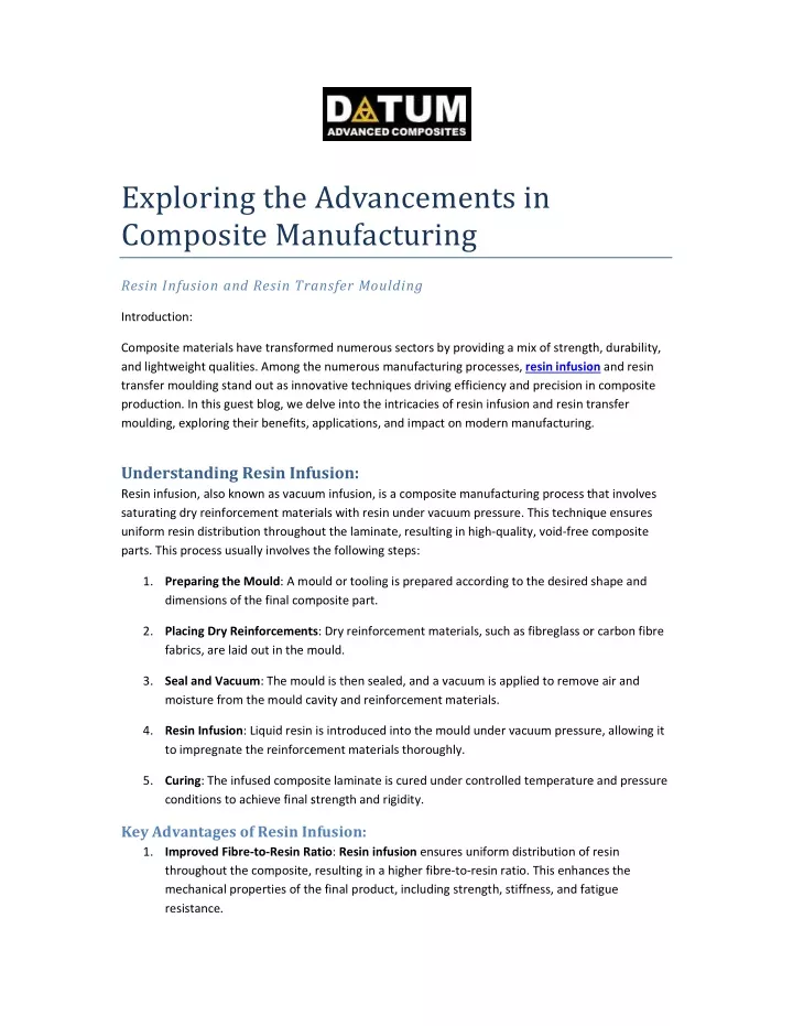 exploring the advanceme composite manufacturing