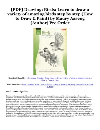 Download In #PDF Drawing: Birds: Learn to draw a variety of amazing birds step b