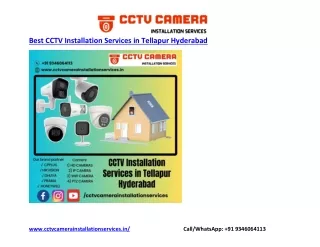 Best CCTV Installation Services in Tellapur Hyderabad