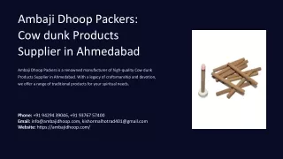 Cowdunk Products Supplier in Ahmedabad, Best Cowdunk Products Supplier in Ahmeda