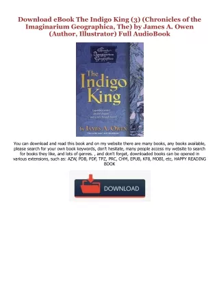 READ PDF The Indigo King (3) (Chronicles of the Imaginarium Geographica, The) PD