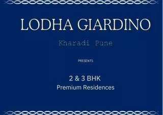 Lodha Giardino Kharadi Pune Brochure