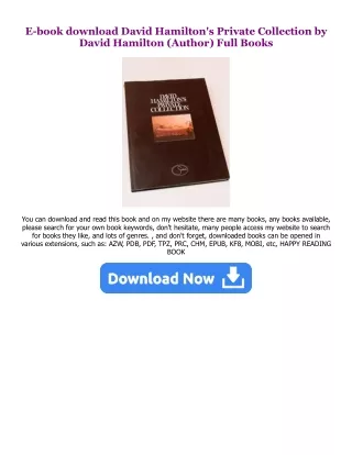 Ebook [Kindle] David Hamilton's Private Collection [DOWNLOAD PDF] PDF By  David