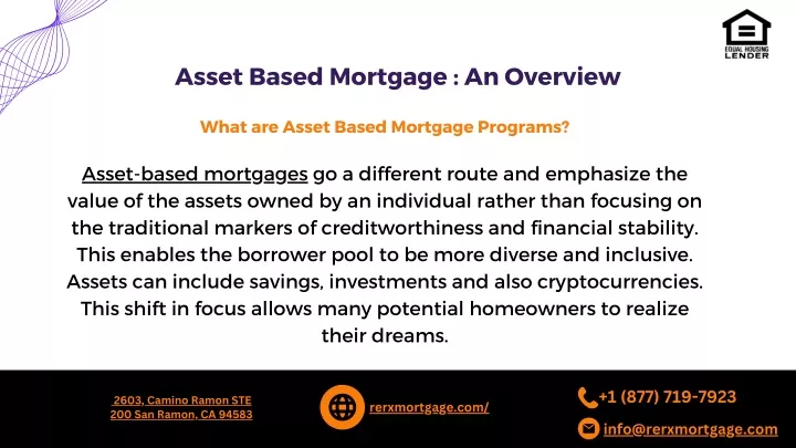 asset based mortgage an overview