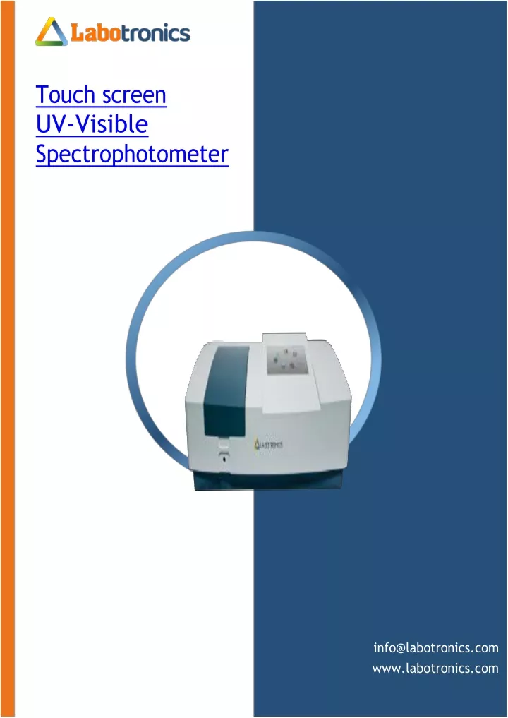 touch screen uv visible spectrophotometer