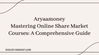 Aryaamoney Share Market Courses