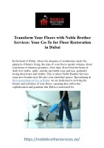 Renew Your Space: Floor Restoration Service in Dubai - slide 1