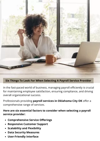 six things to look for when selecting a payroll