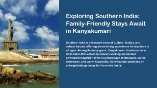 Exploring Southern India-Family Friendly Hotel in Kanyakumari