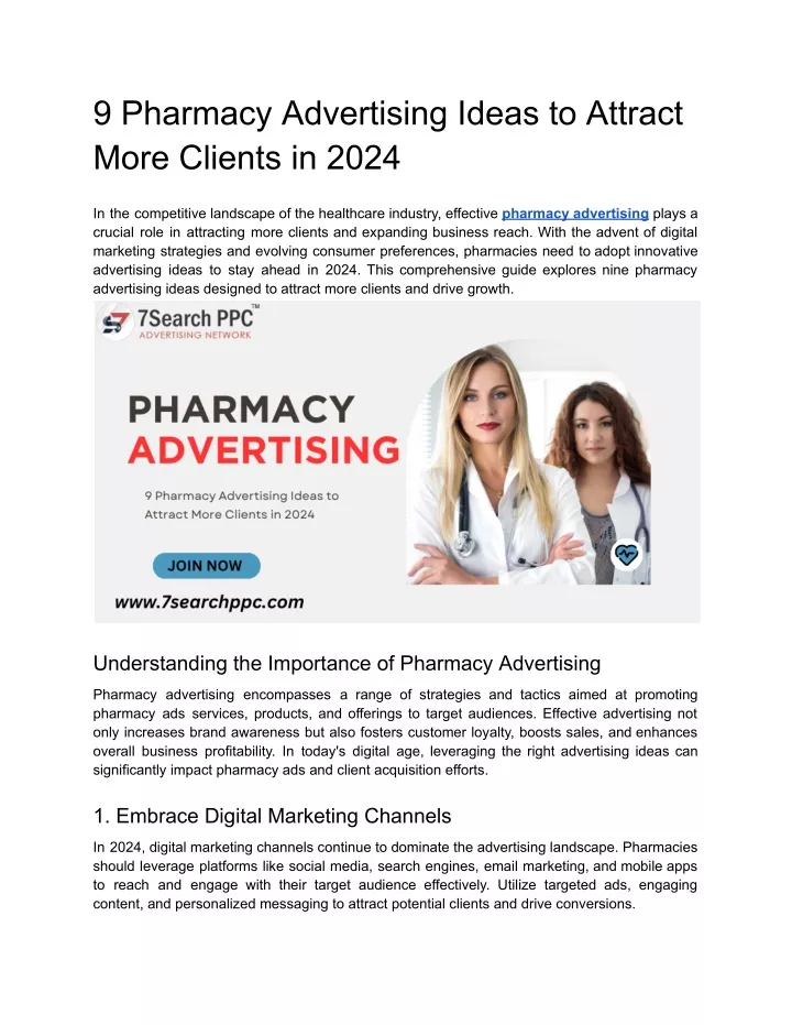 9 pharmacy advertising ideas to attract more