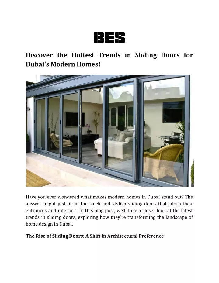 discover the hottest trends in sliding doors