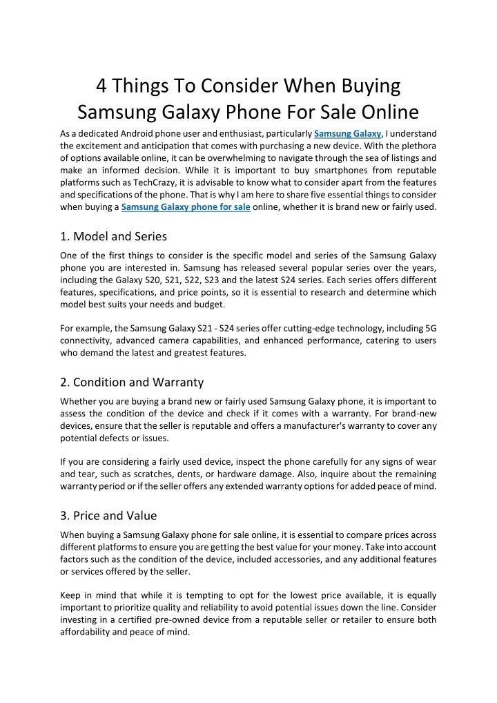 4 things to consider when buying samsung galaxy