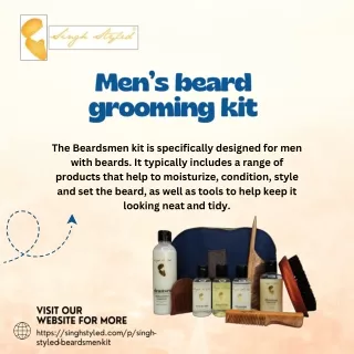 Men's beard grooming kit