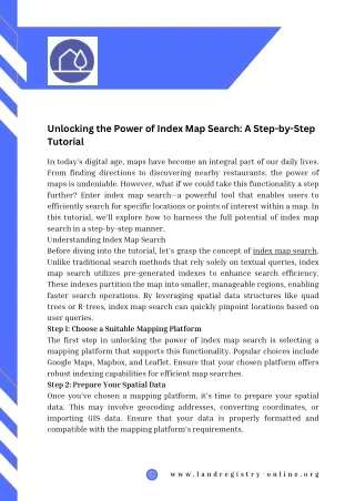 Unlocking the Power of Index Map Search: A Step-by-Step Tutorial