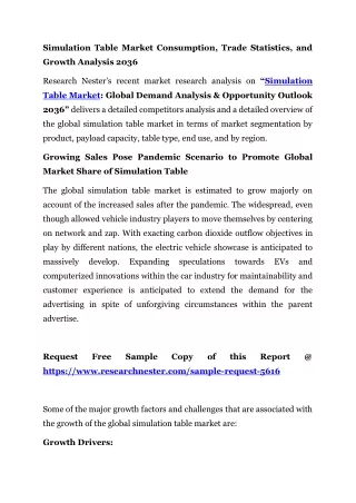 Simulation Table Market Top Companies 2036