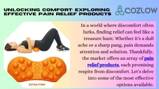 Find Relief with Cozlow's Pain Solutions