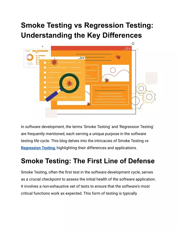 smoke testing vs regression testing understanding