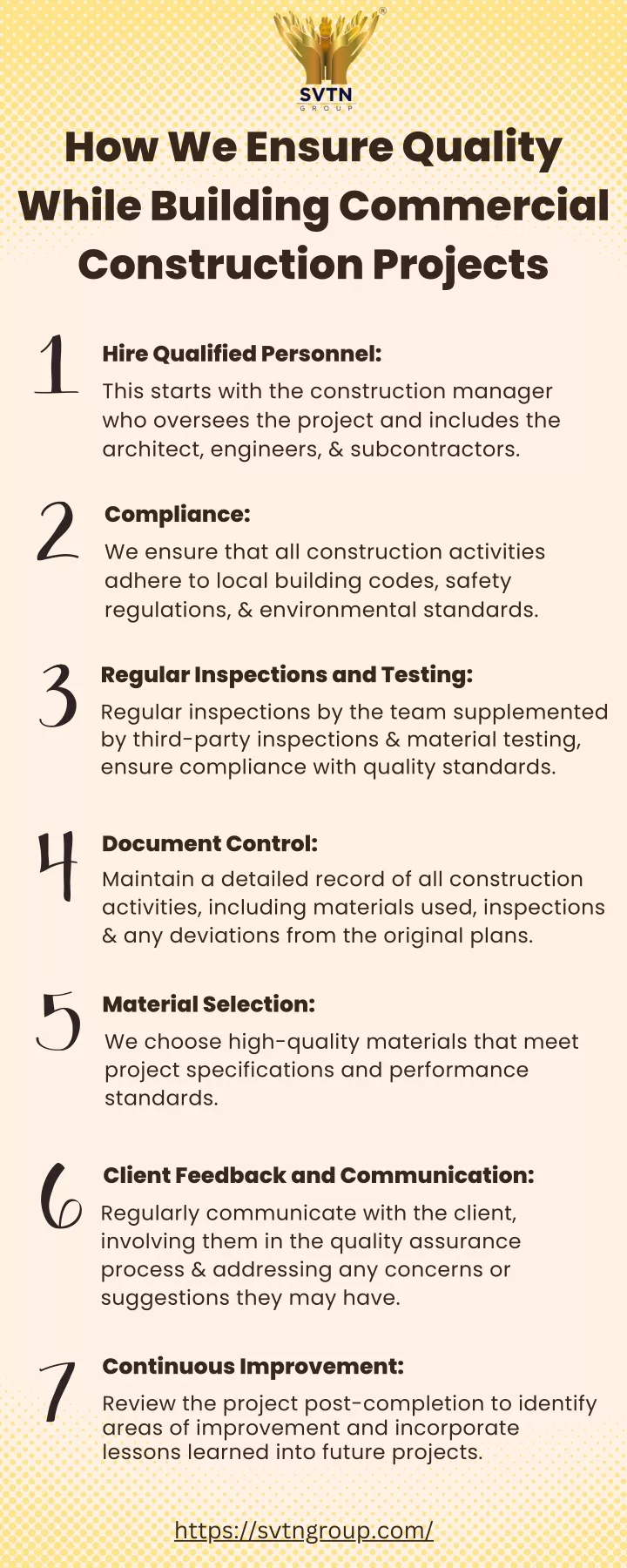 how we ensure quality while building commercial