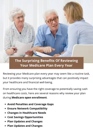 The Surprising Benefits Of Reviewing Your Medicare Plan Every Year