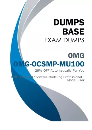 OMG OMG-OCSMP-MU100 Exam Dumps (V8.02) - Your Key to Success